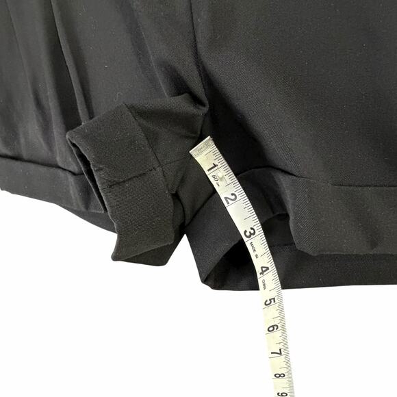 Express Shorts Womens 6 Black Pleated Cuffed Tailored Chic Dressy Smart Casual - Picture 7 of 11